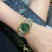 Rolex Date just green gold watch - 3