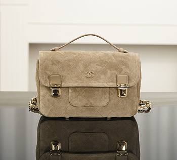  Chanel 26B Suede Calfskin Backpack 26x17x8.5cm
