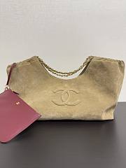 Chanel Shopping Tote Suede Beige 44.5x18x24cm - 1
