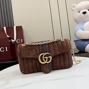 Gucci Jetset GG Marmont medium shoulder bag Dark brown 26x15x7cm - 1