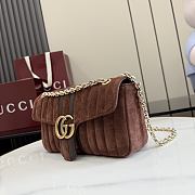 Gucci Jetset GG Marmont medium shoulder bag Dark brown 26x15x7cm - 5