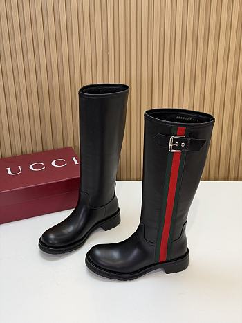 Gucci biker boot with Web 