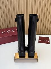 Gucci biker boot with Web  - 4