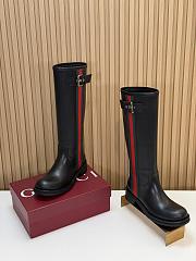 Gucci biker boot with Web  - 3
