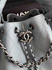 Chanel Small 25 Handbag Blue Silver 30x26x14cm - 5