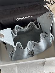 Chanel Small 25 Handbag Blue Silver 30x26x14cm - 3