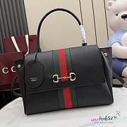 Gucci Paparazzo medium top handle bag black leather 32x24x17cm - 6