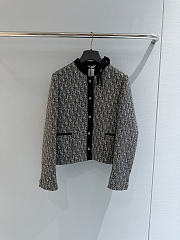 Dior Jacket Gray Oblique Silk-Wool-Cotton-Blend  - 1