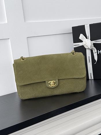 Chanel Flap Bag 26b Maxi Green 32x19x10cm