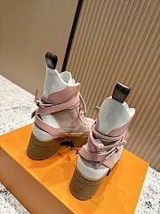 Louis Vuitton LV Monogram Suede Pink Combat Boots - 2