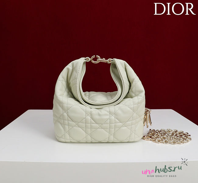  Dior Small Toujours Hobo Bag Green Lambskin 22.5x14x7.5cm - 1