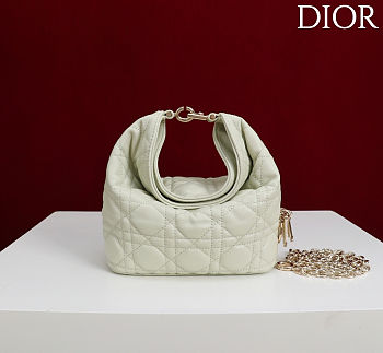  Dior Small Toujours Hobo Bag Green Lambskin 22.5x14x7.5cm
