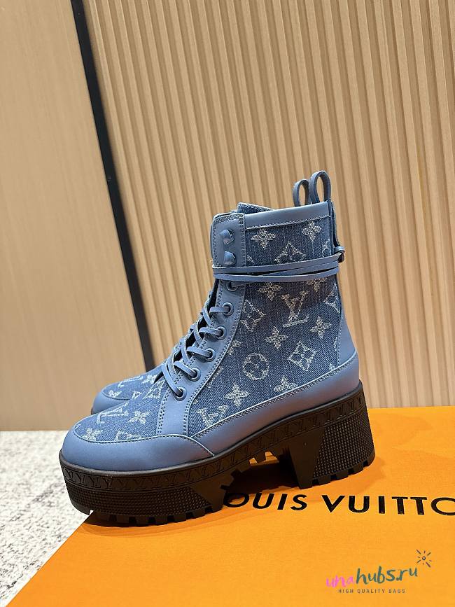 Louis Vuitton Laureate Platform Desert Blue Boot - 1