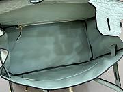 Hermes Birkin 25 Matte Alligator Gold Hardware Light Green - 5