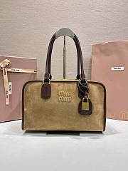 Miu Miu Arcadie Top Handle Bag dark brown 30x20x10cm - 1