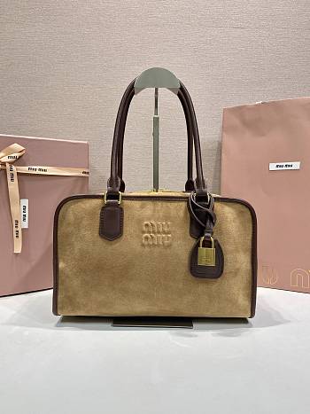 Miu Miu Arcadie Top Handle Bag dark brown 30x20x10cm