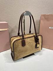 Miu Miu Arcadie Top Handle Bag dark brown 30x20x10cm - 3