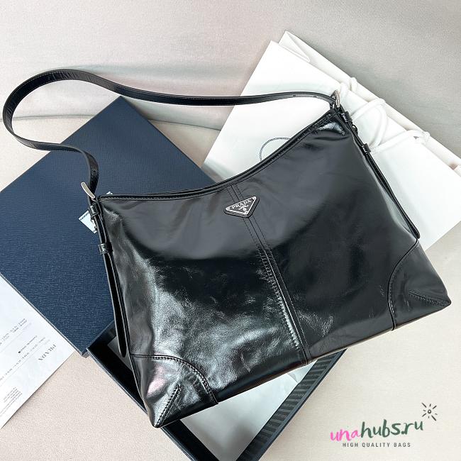 Prada Aimèe large leather shoulder bag Black - 35x26.5x11cm - 1