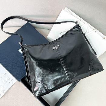 Prada Aimèe large leather shoulder bag Black - 35x26.5x11cm