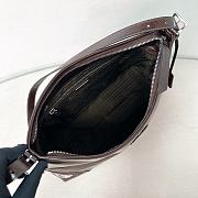 Prada Aimèe large leather shoulder bag Dark brown - 35x26.5x11cm - 5