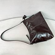 Prada Aimèe large leather shoulder bag Dark brown - 35x26.5x11cm - 4