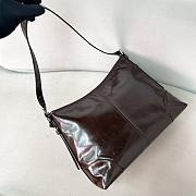 Prada Aimèe large leather shoulder bag Dark brown - 35x26.5x11cm - 3