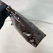 Prada Aimèe large leather shoulder bag Dark brown - 35x26.5x11cm - 2