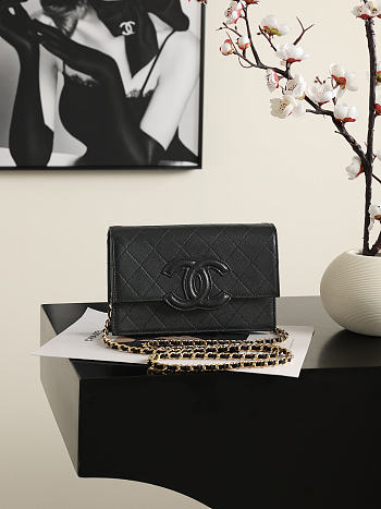 Chanel Wallet on chain calfskin Black - 19x12x3.5cm