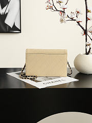 Chanel Wallet on chain calfskin Beige - 19x12x3.5cm - 4