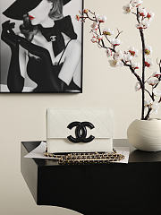 Chanel Wallet on chain calfskin white - 19x12x3.5cm - 1