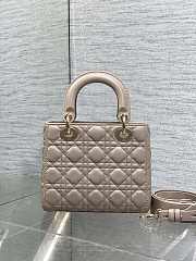 Dior Small Lady My ABCDior Bag Desert Taupe 20x18x8cm - 4