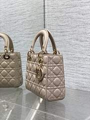 Dior Small Lady My ABCDior Bag Desert Taupe 20x18x8cm - 2