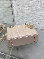Dior Mini Lady Bag Desert Taupe 17cm - 5