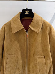 Chanel Blouson Suede Calfskin Fango Beige - 2