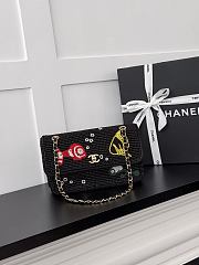  Chanel Coco Beach small flap bag black mesh 25.5x16x7cm - 1