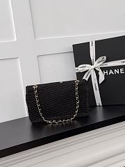  Chanel Coco Beach small flap bag black mesh 25.5x16x7cm - 3