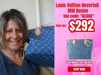 Louis Vuitton Neverfull MM Denim - 31x28x14cm